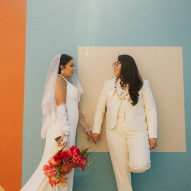 Lesbian San Diego Wedding at Brick Wedding Venue