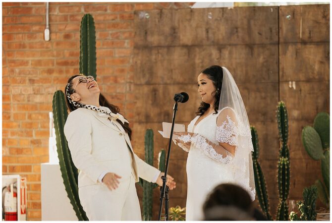 Lesbian Wedding at San Diego Brick Wedding Venue