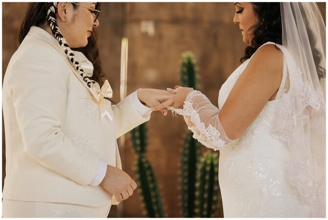 Lesbian Wedding at San Diego Brick Wedding Venue