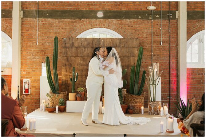 Lesbian Wedding at San Diego Brick Wedding Venue