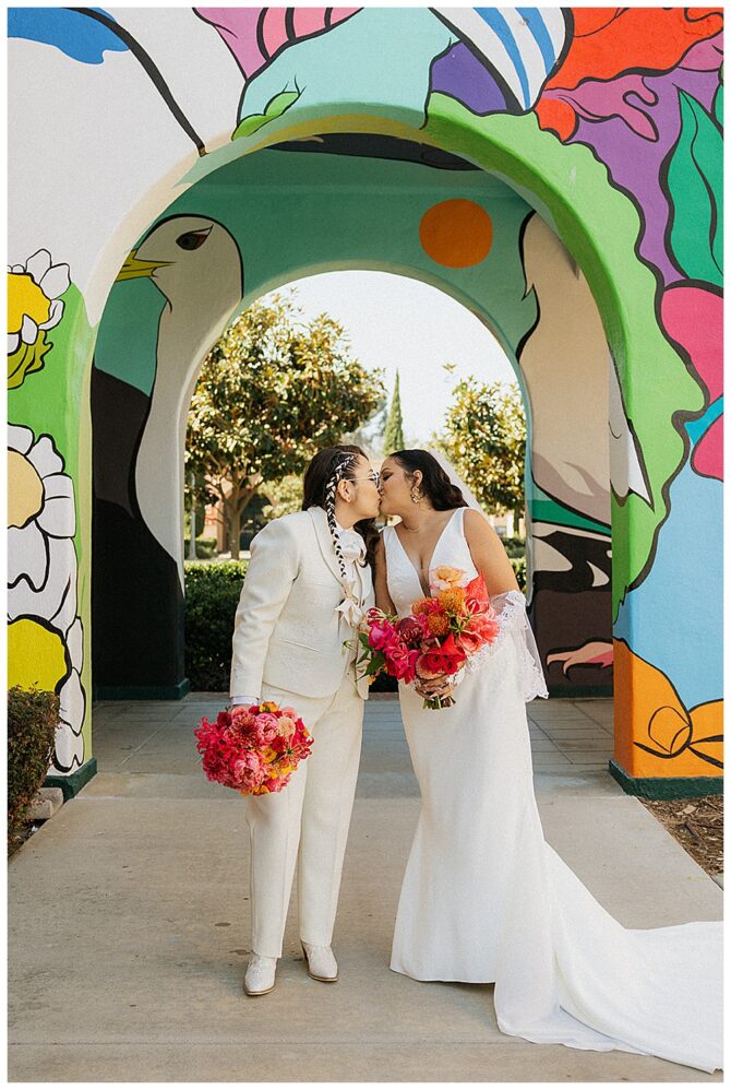 Lesbian Wedding at San Diego Brick Wedding Venue