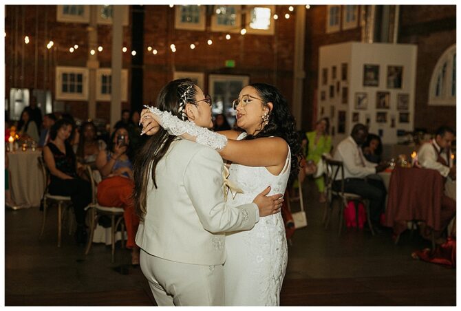 Lesbian San Diego Wedding at Brick Wedding Venue