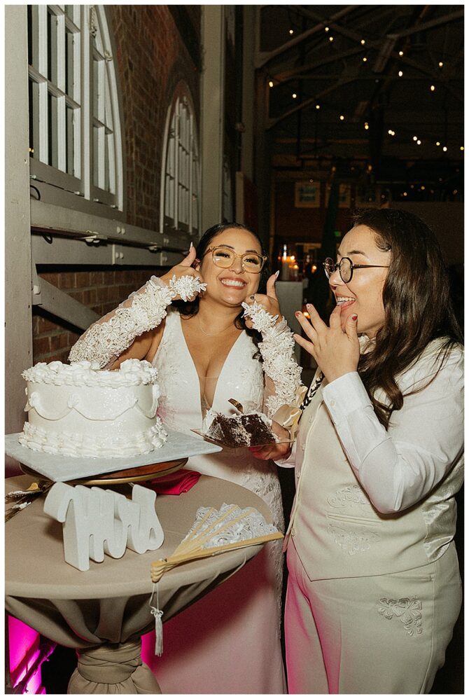 Lesbian San Diego Wedding at Brick Wedding Venue