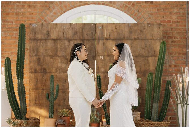 Lesbian Wedding at San Diego Brick Wedding Venue