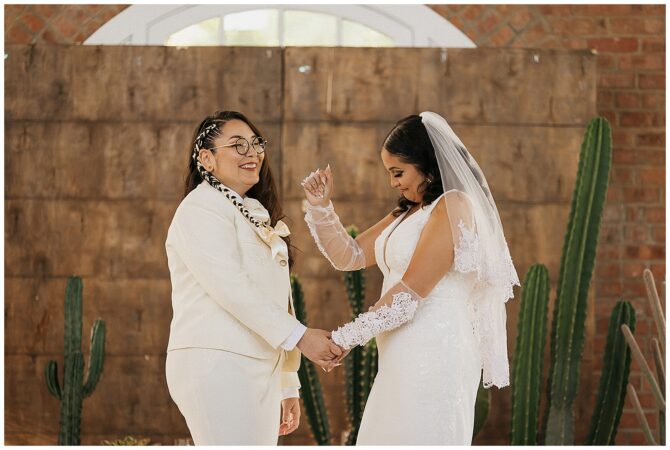 Lesbian Wedding at San Diego Brick Wedding Venue