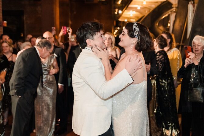 Christmas Themed Lesbian Wedding