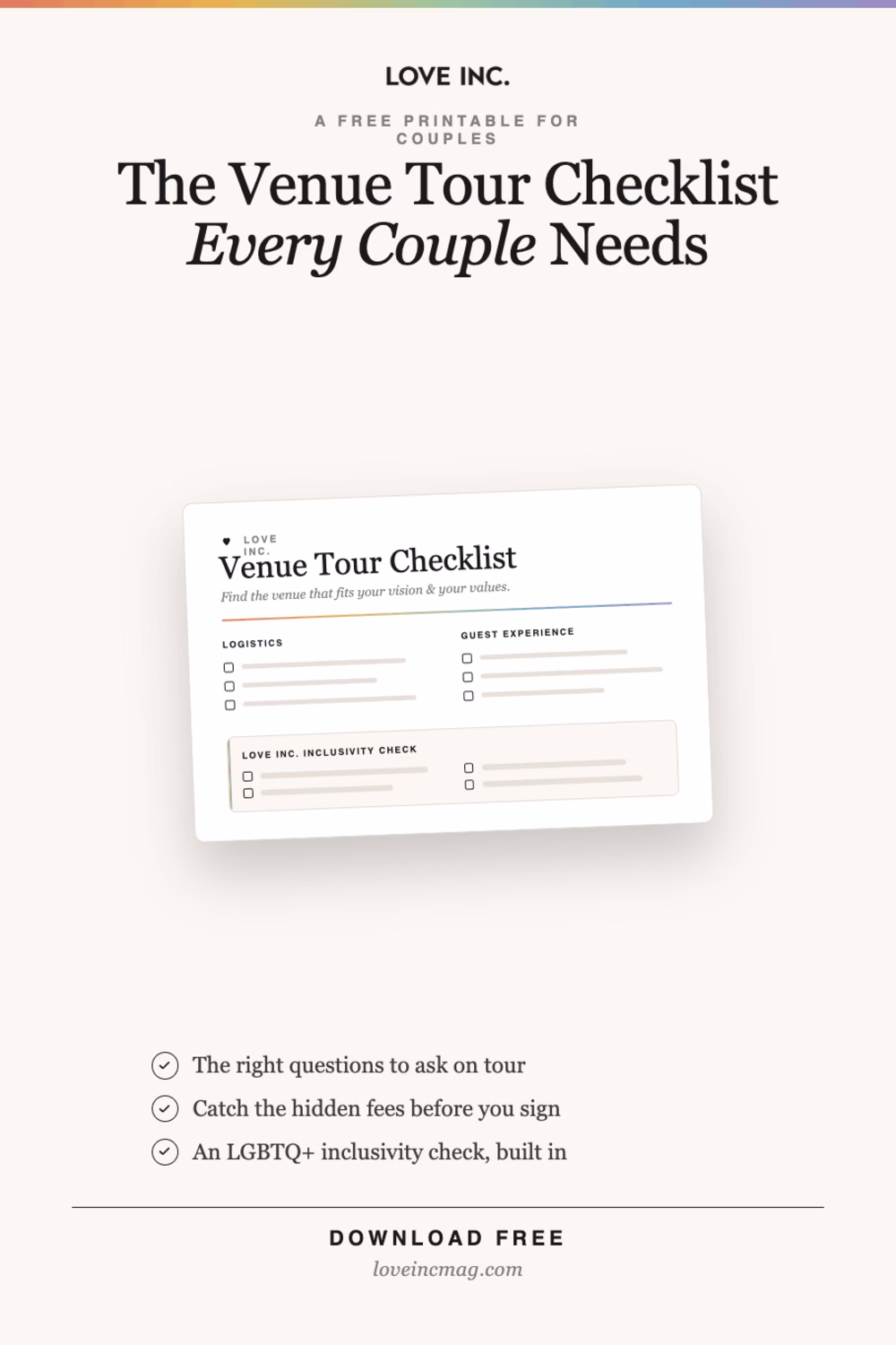 Love Inc. Venue Tour Pin